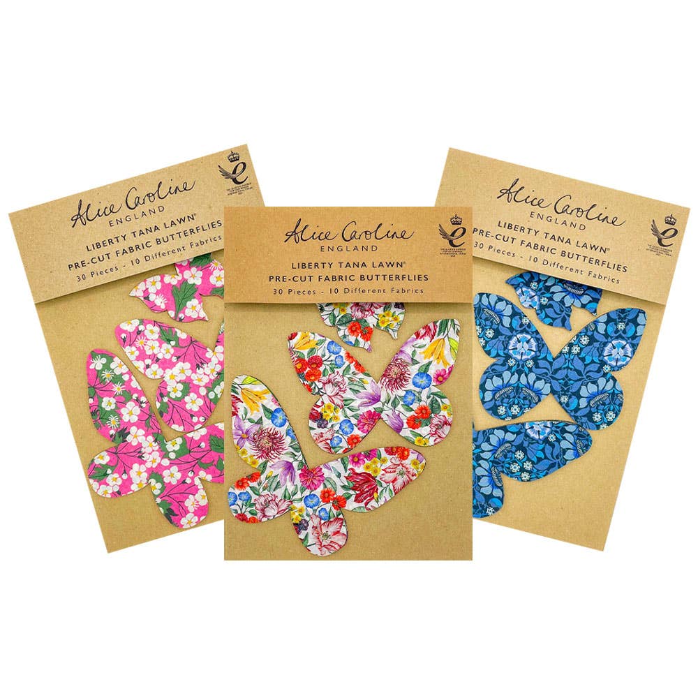 Pre-Cut Liberty Tana Lawn® Fabric Butterflies | Craft Kits-Alice Caroline-Liberty Tana Lawn PC101