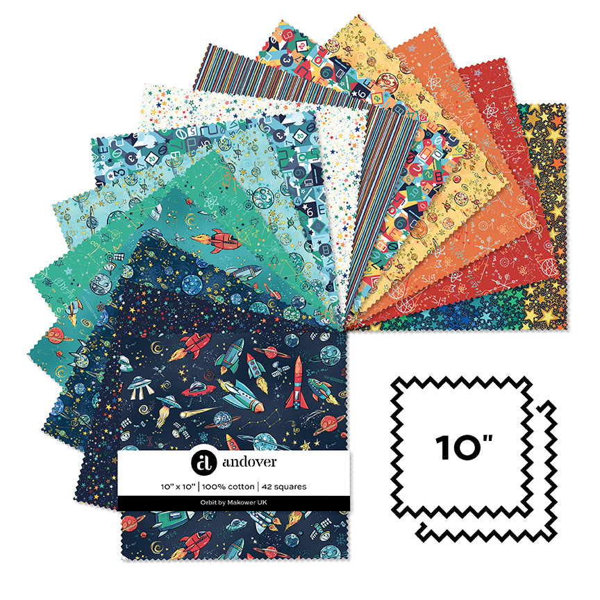 COMING SOON! - Orbit - 10" Layer Cake 42 Pcs-Andover Fabrics-10-ORBIT-42