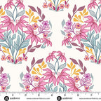 Sunset Cottage -Sunset Meadow White-Andover Fabrics-A-10271-L