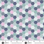 Sunset Cottage -Hexie Blossom Aqua-Andover Fabrics-A-10275-T