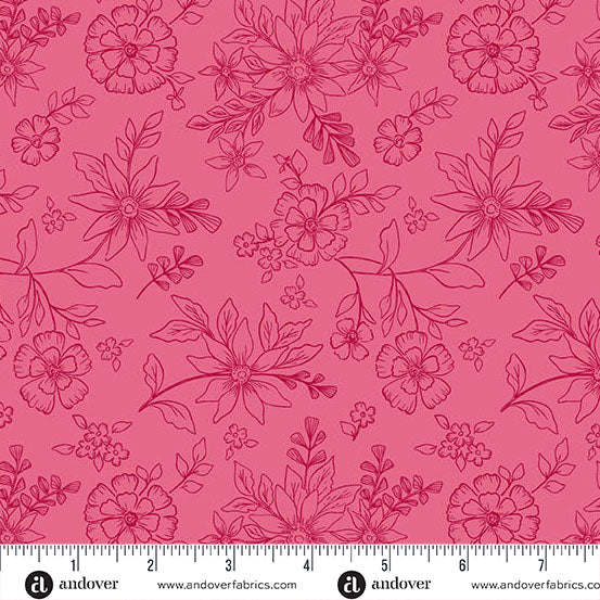 Sunset Cottage -Lakeside Garden Pink-Andover Fabrics-A-10276-E