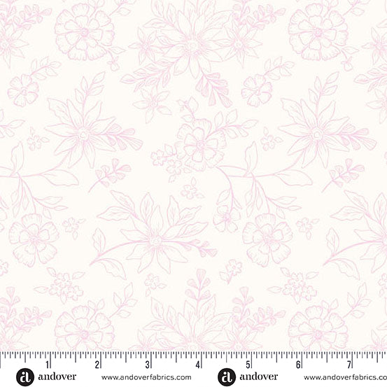 Sunset Cottage -Lakeside Garden Cream-Andover Fabrics-A-10276-L