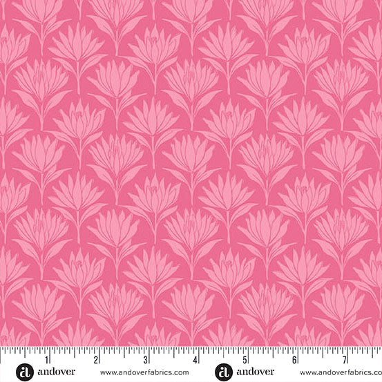 Sunset Cottage -Water Lilies Pink-Andover Fabrics-A-10278-E