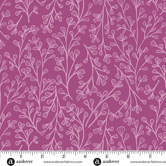 Sunset Cottage -Leafsong Purple-Andover Fabrics-A-10279-P