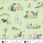COMING SOON! - Pooch -Park Green-Andover Fabrics-MU-256-G