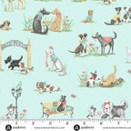 COMING SOON! - Pooch -Park Teal-Andover Fabrics-MU-256-T