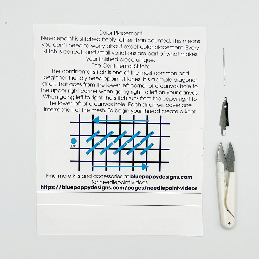 Trout Needlepoint Kit -Blue Poppy Designs-NP44-SEA-022