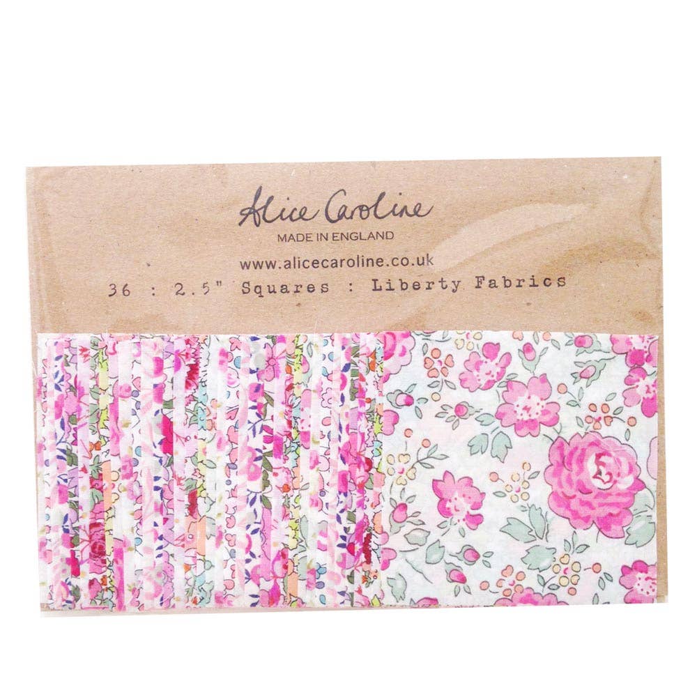 Liberty Tana Lawn® Fabric -2.5″ Charm Squares (36 Pcs)-Mixed Colors-Alice Caroline-Liberty PC104