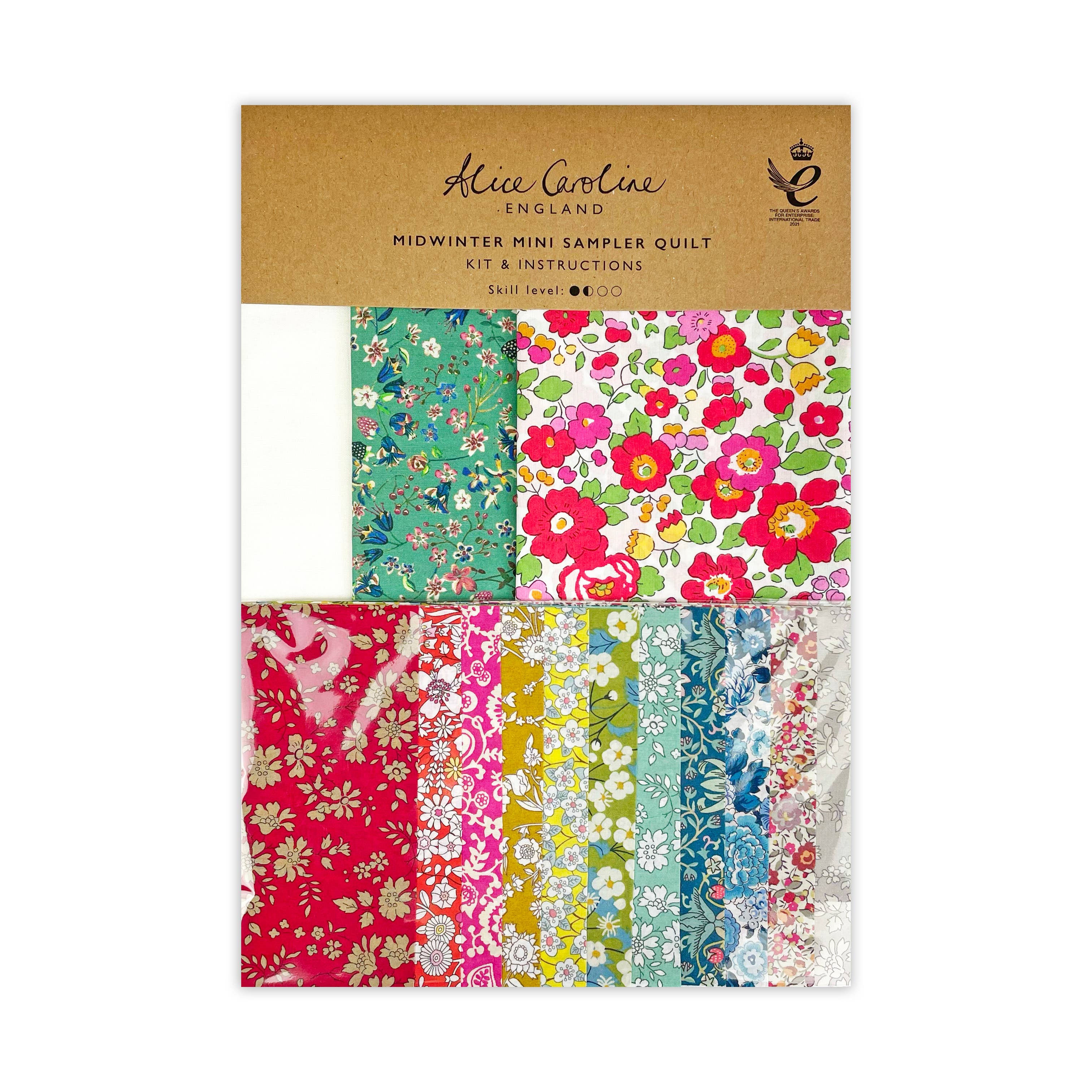 Liberty Tana Lawn® Fabric Midwinter Mini Sampler Quilt Kit-Alice Caroline-Liberty Mini 202