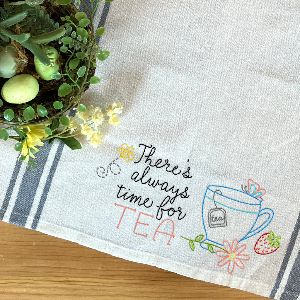 Stick & Stitch Embroidery Sheet-Always Time For Tea-The Art of Home-SS-005