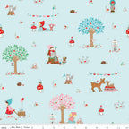 Whimsical Woodland -Main Aqua-Riley Blake Designs-C17640-AQUA