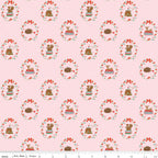 Whimsical Woodland -Animals Pink-Riley Blake Designs-C17641-PINK