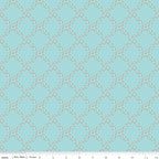 Whimsical Woodland -Lattice Aqua-Riley Blake Designs-C17643-AQUA