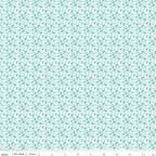 Whimsical Woodland -Mini Florals Aqua-Riley Blake Designs-C17645-AQUA