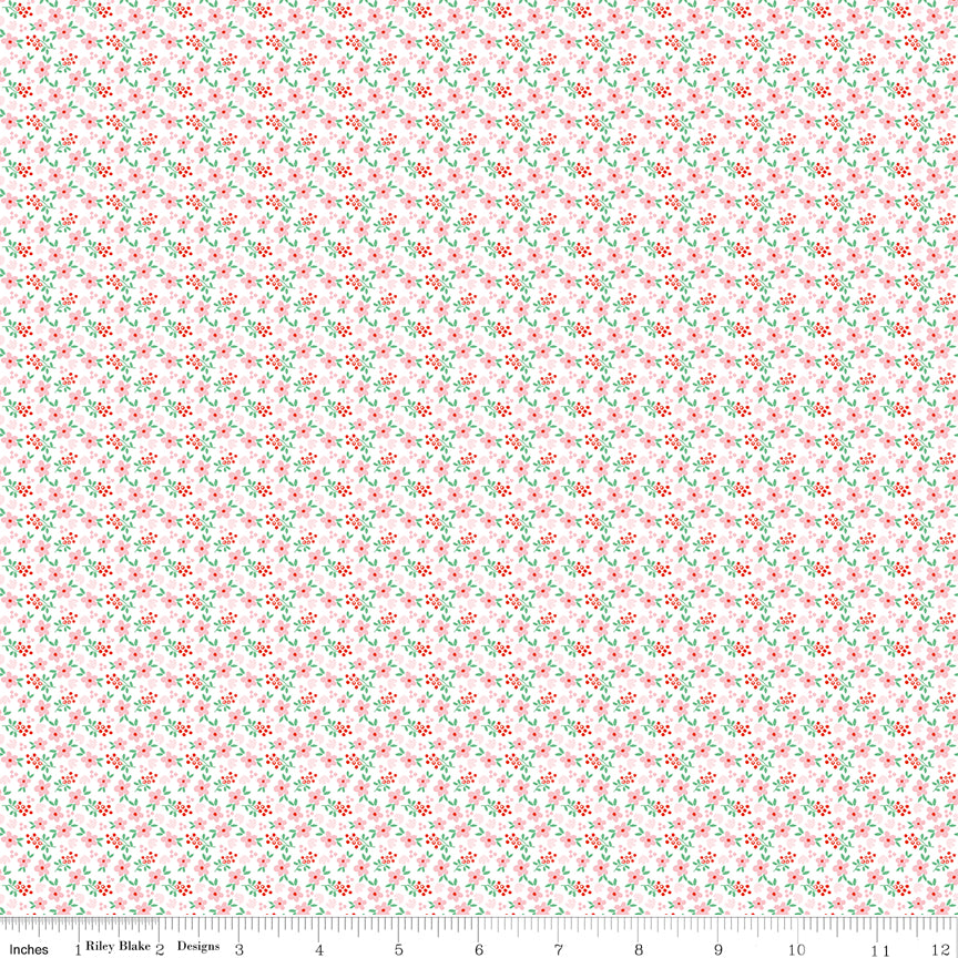 Whimsical Woodland -Mini Florals Pink-Riley Blake Designs-C17645-PINK