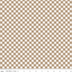 Whimsical Woodland -Diagonal Gingham Natural-Riley Blake Designs-C17646-NATURAL