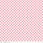 Whimsical Woodland -Diagonal Gingham Pink-Riley Blake Designs-C17646-PINK