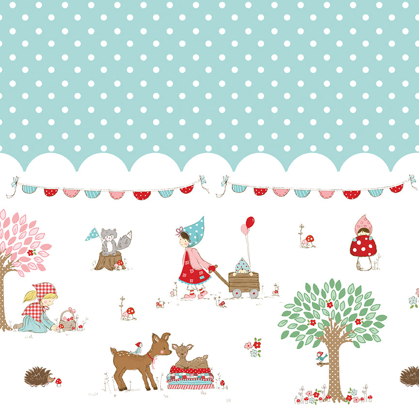 Whimsical Woodland -Curated AQUA 9 Pc  FQB-Riley Blake Designs-CFQ-WW-Aqua9