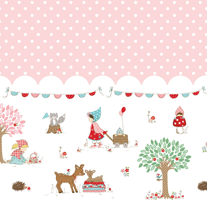 Whimsical Woodland -Curated PINK 9 Pc FQB-Riley Blake Designs-CFQ-WW-Pink9