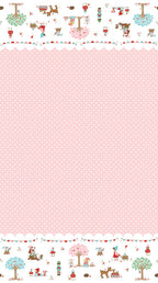 Whimsical Woodland -Border Print Pink-Riley Blake Designs-C17648-PINK
