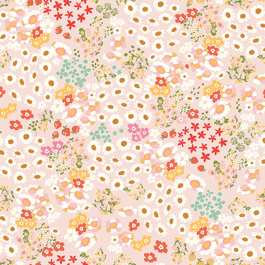 AUG 2026 - COMING SOON! -Cotton Nook-Flowerbed Blush-Riley Blake Designs-C17971 Blush