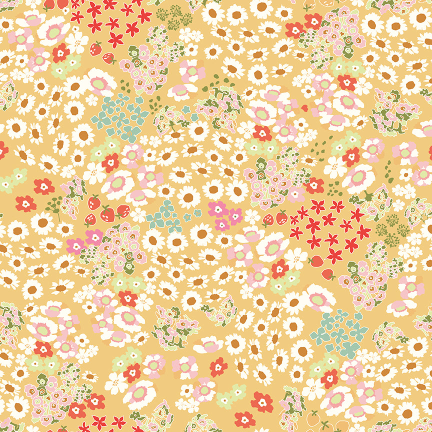 AUG 2026 - COMING SOON! -Cotton Nook-Flowerbed Yellow-Riley Blake Designs-C17971 Yellow