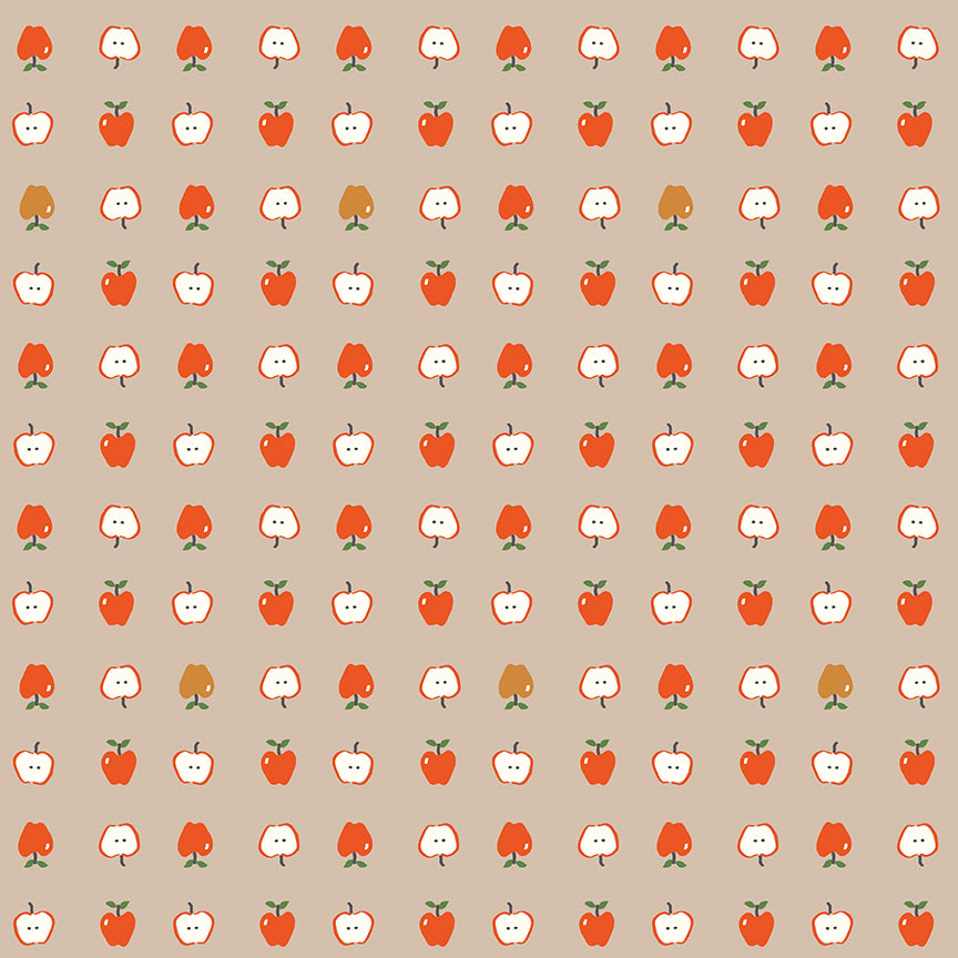 AUG 2026 - COMING SOON! -Cotton Nook-Apples Biscuit-Riley Blake Designs-C17972 Biscuit