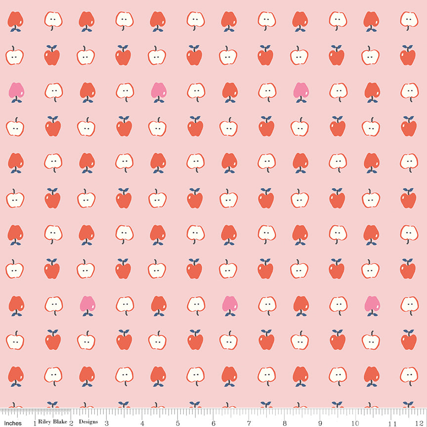 AUG 2026 - COMING SOON! -Cotton Nook-Apples Pink-Riley Blake Designs-C17972 Pink