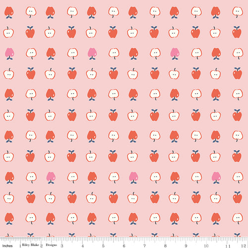 AUG 2026 - COMING SOON! -Cotton Nook-Apples Pink-Riley Blake Designs-C17972 Pink