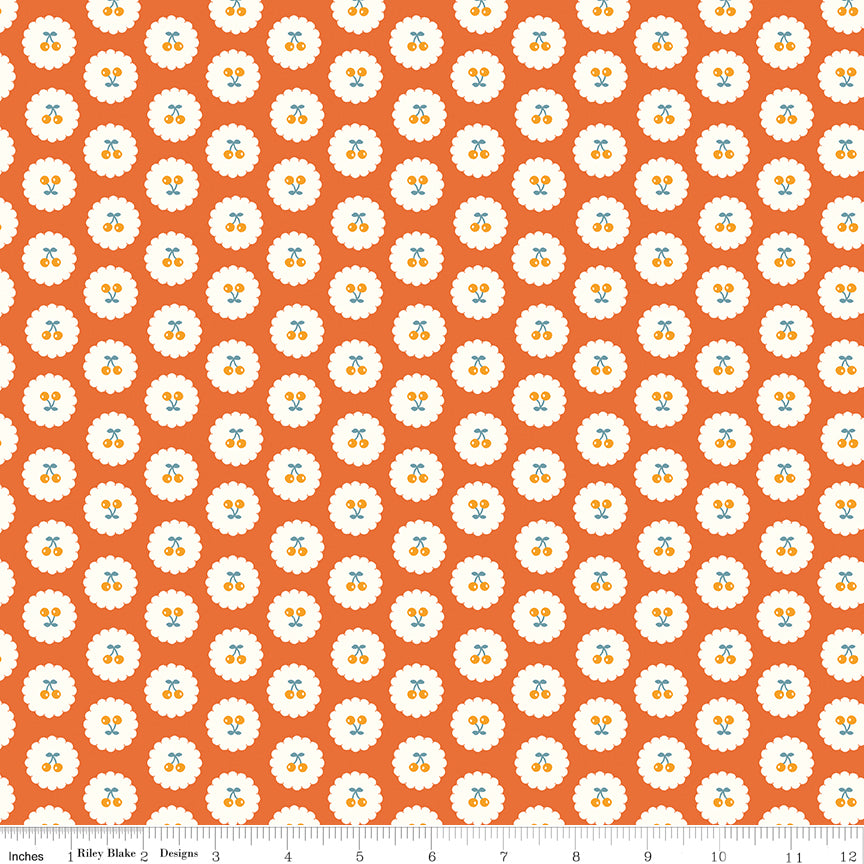 AUG 2026 - COMING SOON! -Cotton Nook-Cherries Orange-Riley Blake Designs-C17973 Orange