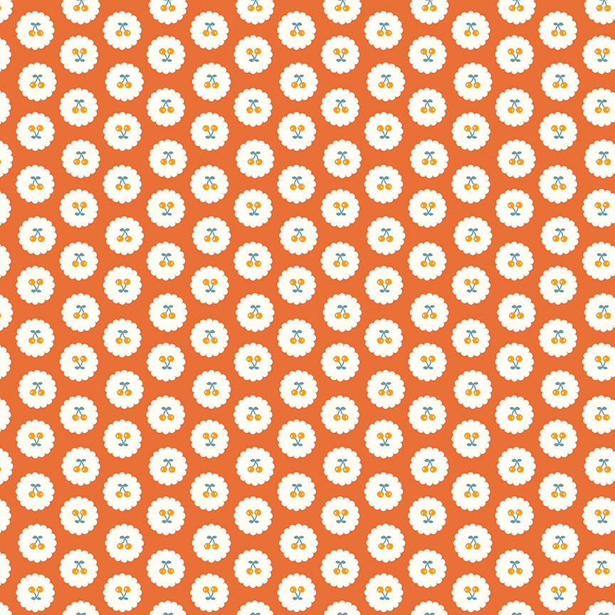 AUG 2026 - COMING SOON! -Cotton Nook-Cherries Orange-Riley Blake Designs-C17973 Orange