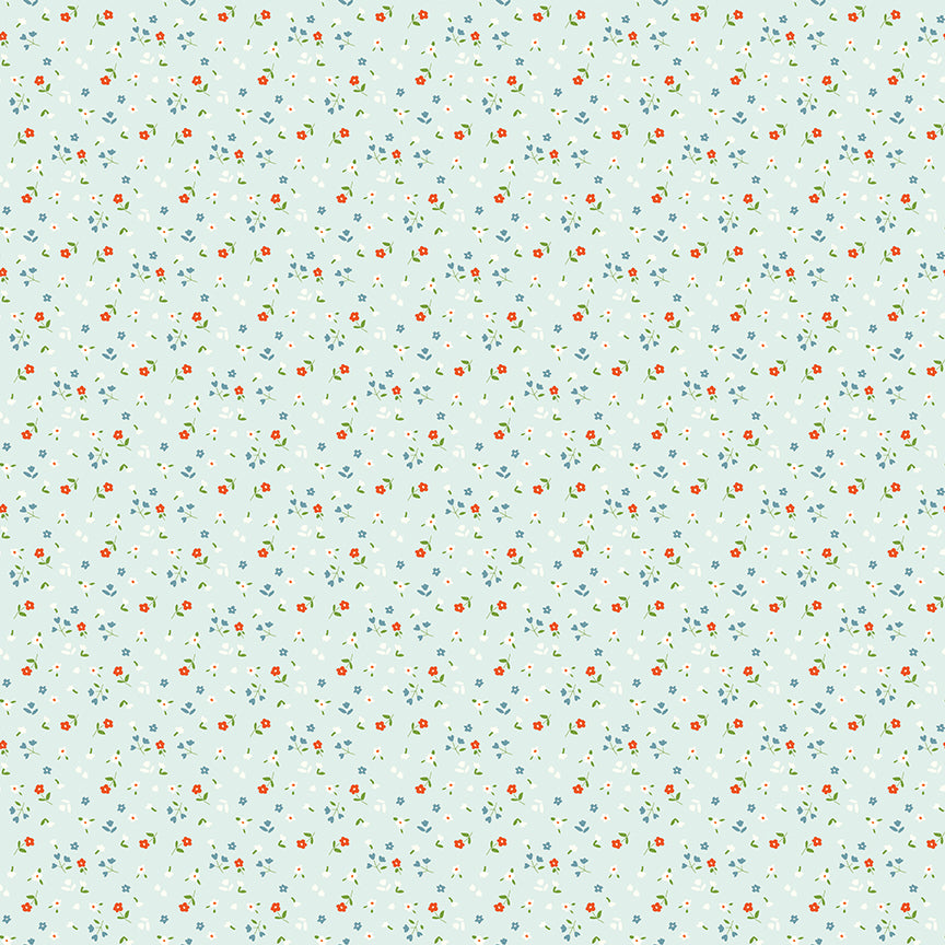 AUG 2026 - COMING SOON! -Cotton Nook-Flowers Bleached Denim-Riley Blake Designs-C17975 Bleached Denim
