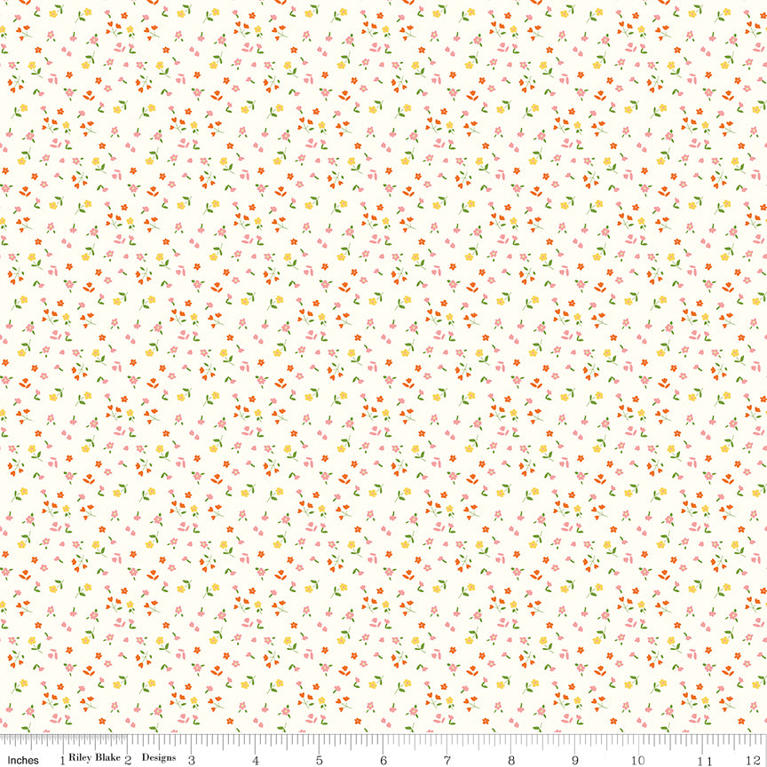 AUG 2026 - COMING SOON! -Cotton Nook-Flowers Vintage White-Riley Blake Designs-C17975 Vintage White