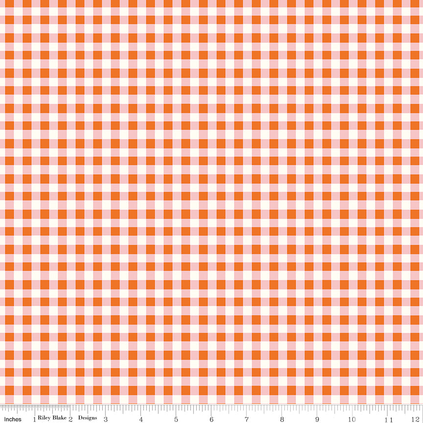 AUG 2026 - COMING SOON! -Cotton Nook-Plaid Orange-Riley Blake Designs-C17976 Orange
