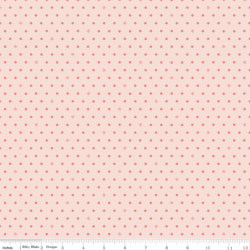 AUG 2026 - COMING SOON! -Cotton Nook-Dots Blush-Riley Blake Designs-C17977 Blush