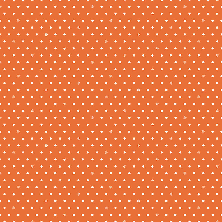 AUG 2026 - COMING SOON! -Cotton Nook-Dots Orange-Riley Blake Designs-C17977 Orange