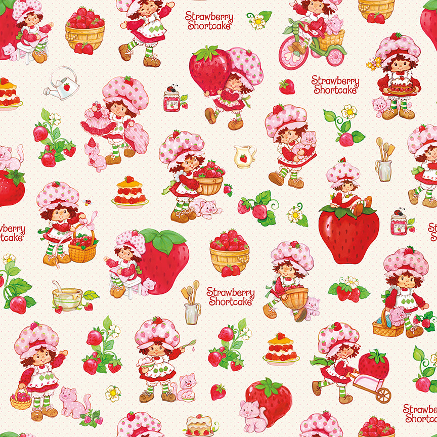 NOV 2026 - PRE-ORDER NOW! - The World of Strawberry Shortcake™-Main Cream-Riley Blake Designs-C18560 Cream