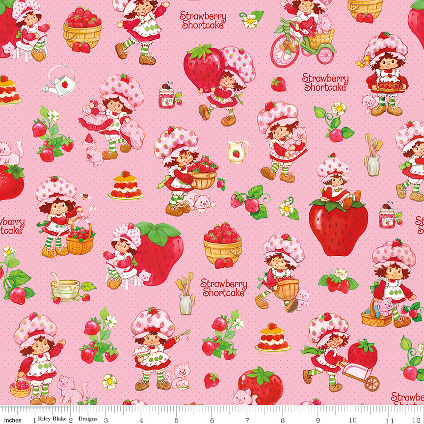 NOV 2026 - PRE-ORDER NOW! - The World of Strawberry Shortcake™-Main Pink-Riley Blake Designs-C18560 Pink