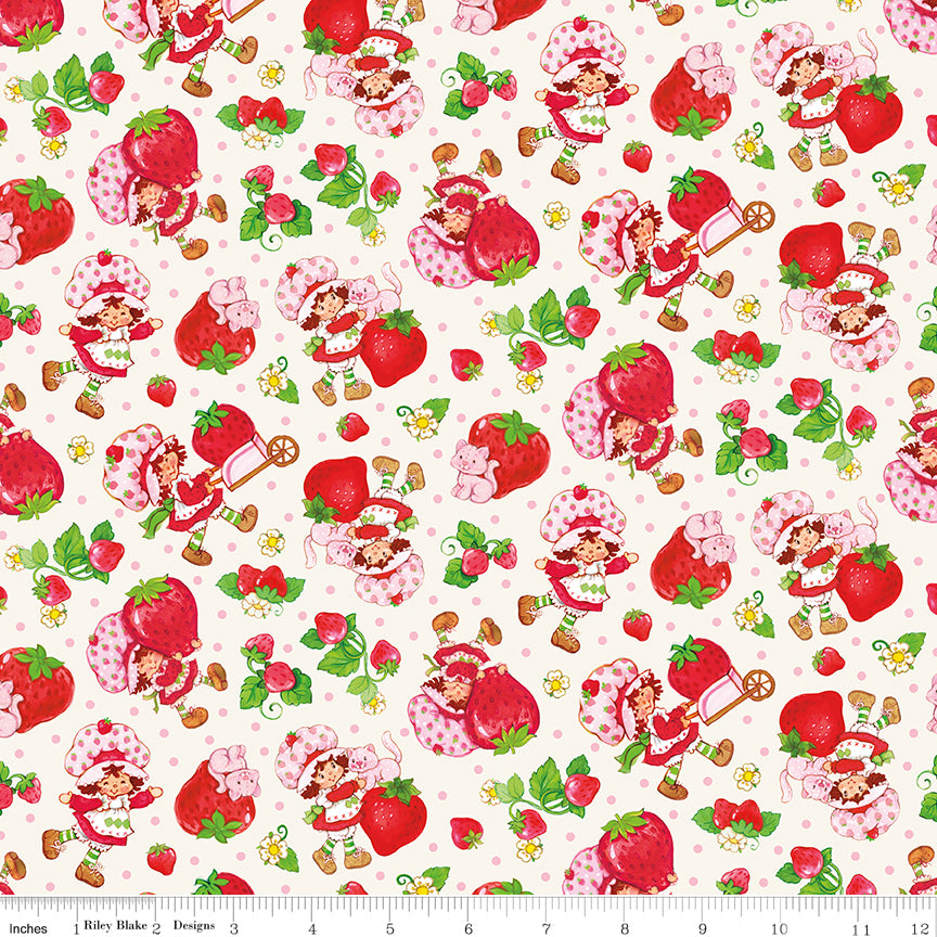 NOV 2026 - PRE-ORDER NOW! - The World of Strawberry Shortcake™-Toss Cream-Riley Blake Designs-C18561 Cream