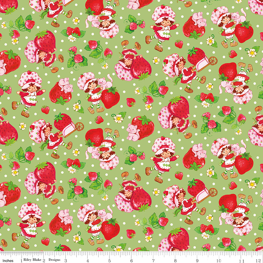 NOV 2026 - PRE-ORDER NOW! - The World of Strawberry Shortcake™-Toss Green-Riley Blake Designs-C18561 Green