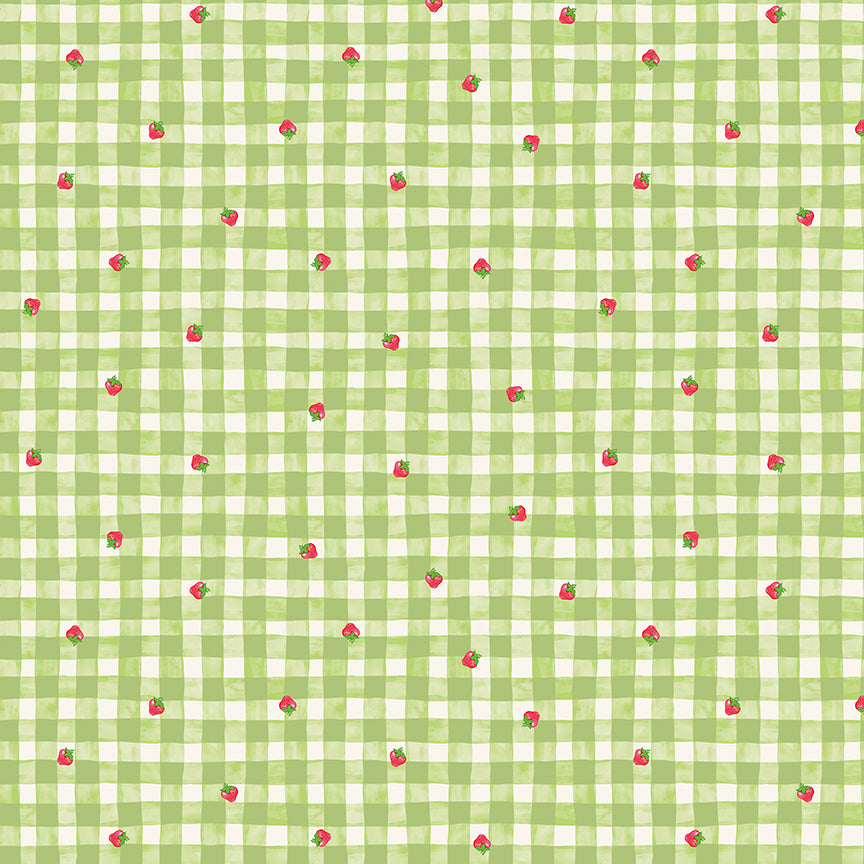 NOV 2026 - PRE-ORDER NOW! - The World of Strawberry Shortcake™-Gingham Green-Riley Blake Designs-C18562 Green