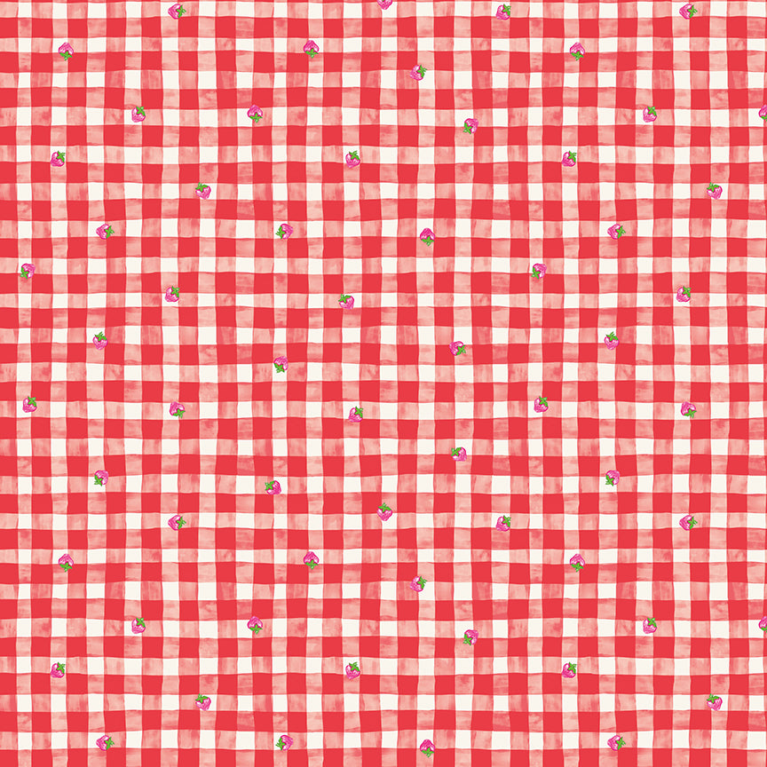NOV 2026 - PRE-ORDER NOW! - The World of Strawberry Shortcake™-Gingham Red-Riley Blake Designs-C18562 Red