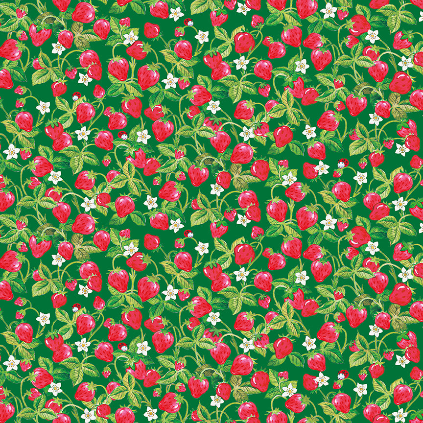 NOV 2026 - PRE-ORDER NOW! - The World of Strawberry Shortcake™-Strawberries Green-Riley Blake Designs-C18564 Green