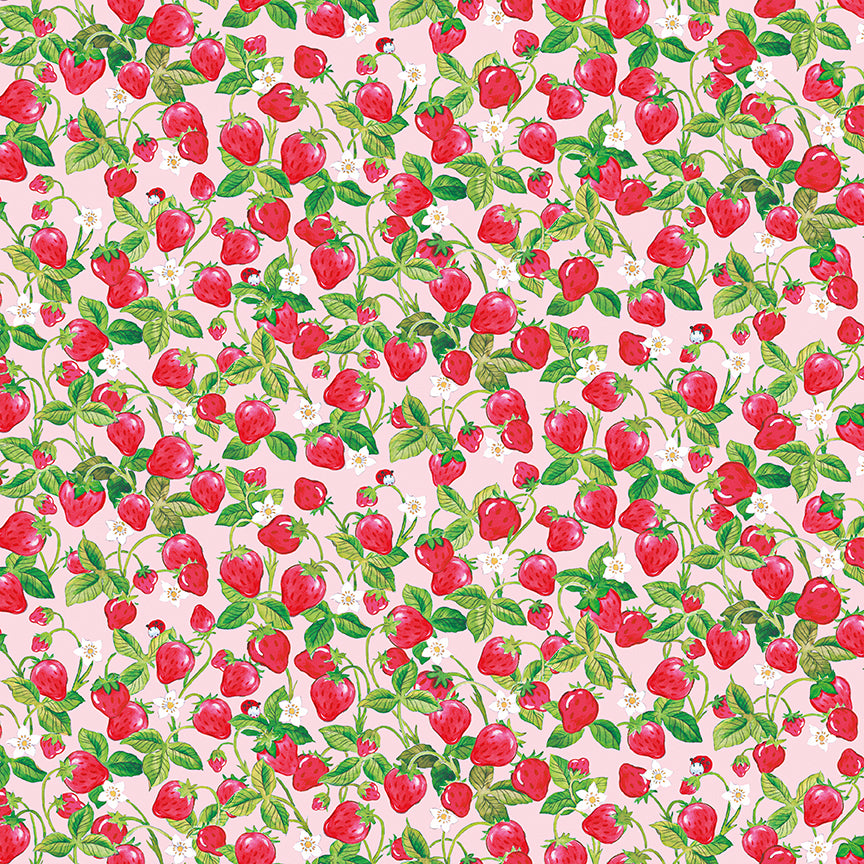 NOV 2026 - PRE-ORDER NOW! - The World of Strawberry Shortcake™-Strawberries Pink-Riley Blake Designs-C18564 Pink