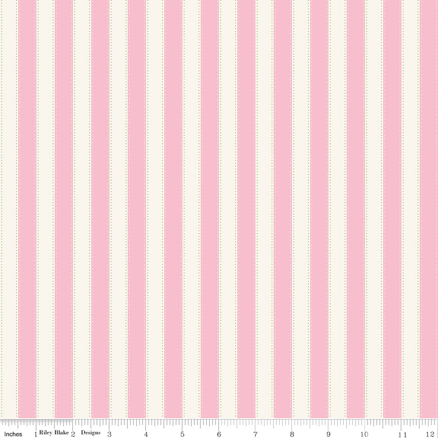 NOV 2026 - PRE-ORDER NOW! - The World of Strawberry Shortcake™-Stripes Pink-Riley Blake Designs-C18565 Pink