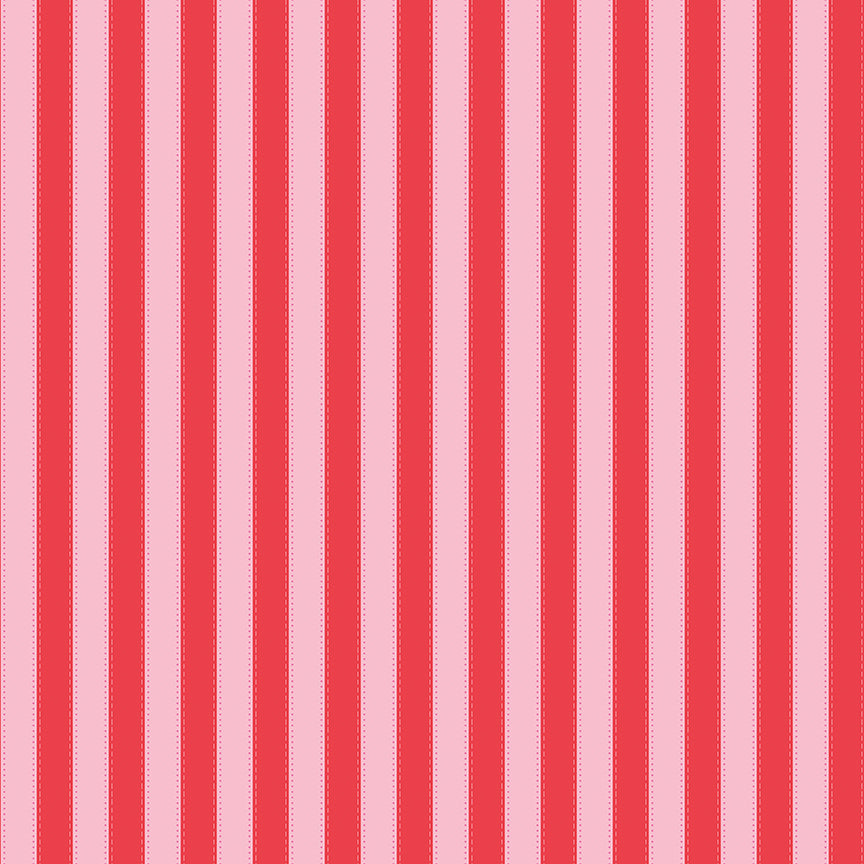 NOV 2026 - PRE-ORDER NOW! - The World of Strawberry Shortcake™-Stripes Red-Riley Blake Designs-C18565 Red