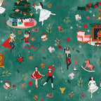 Nutcracker Tradition-Main Pine-Riley Blake Designs-CD17670-PINE