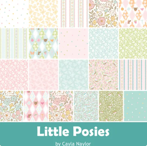 SEPT 2026 - COMING SOON! - Little Posies -Fat Quarter Bundle 21pcs-Riley Blake Designs-FQ-18320-21