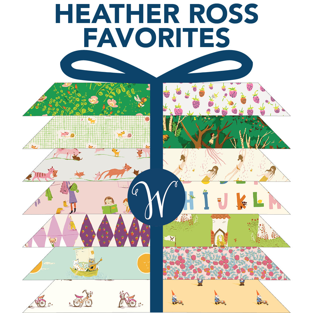 COMING SOON! - Heather Ross Favorites-Fat Quarter Bundle-FATQHRES-X Multi