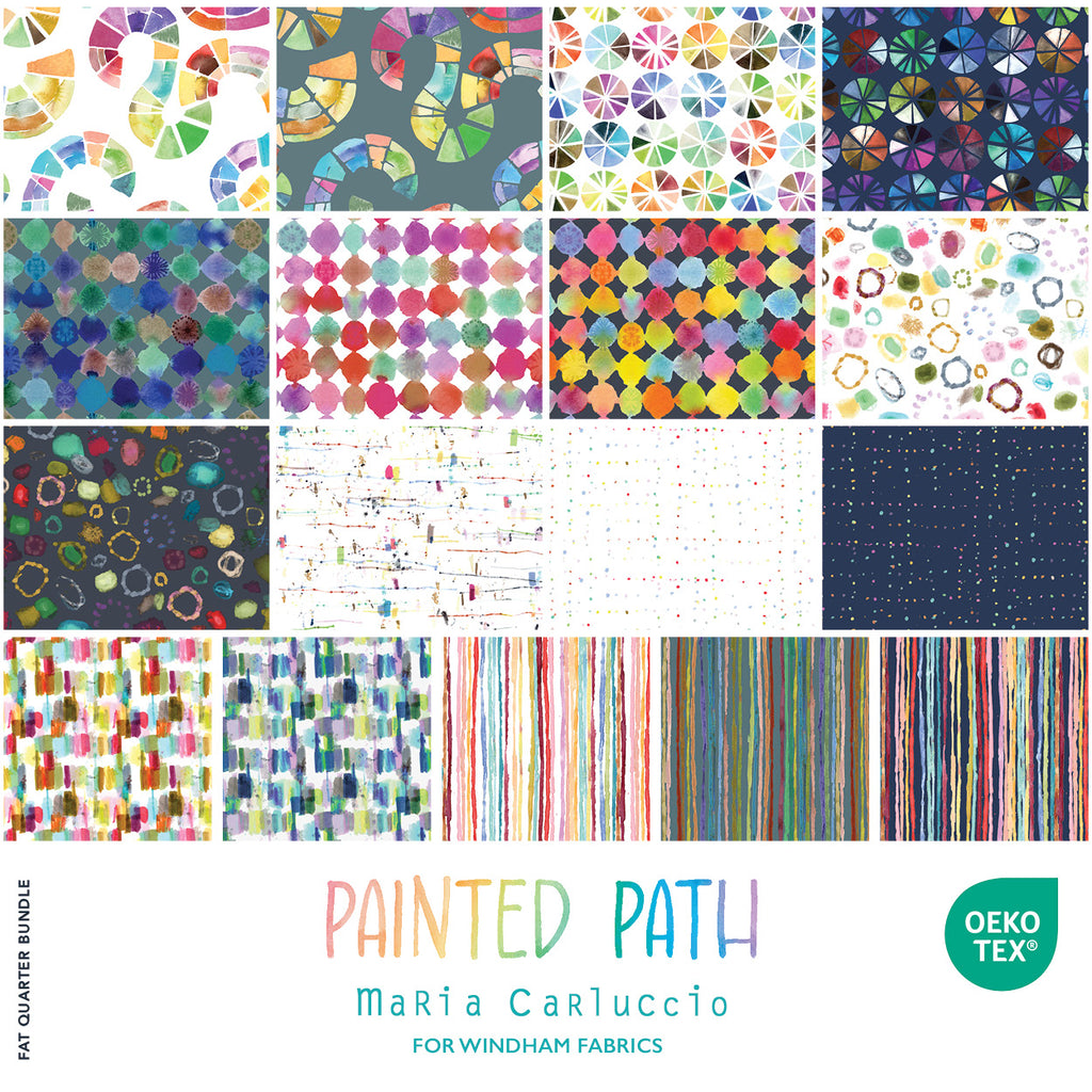 Painted Path -17 Pc Fat Qtr Bundle-Windham Fabrics-FATQPNTP-X